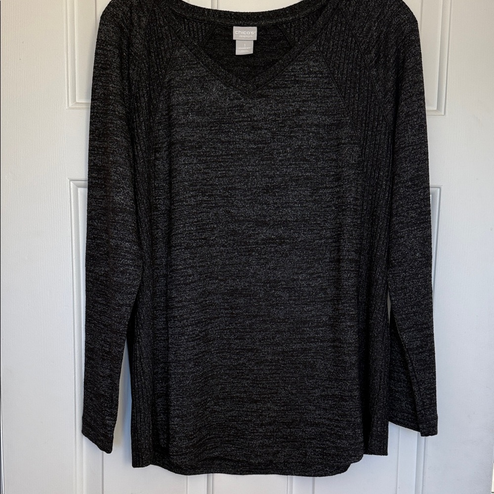 Chico's Dark Gray Long Sleeve Sweater
